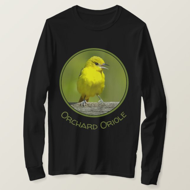 Camiseta Calandria de Huerta - Fotografía Original (Anverso del diseño)