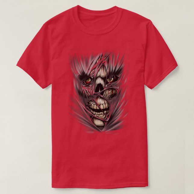 Camiseta Calavera 3D (Diseño del anverso)