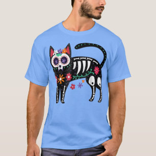 Camiseta Calavera azucarera Día del Gato Negro, una delicia
