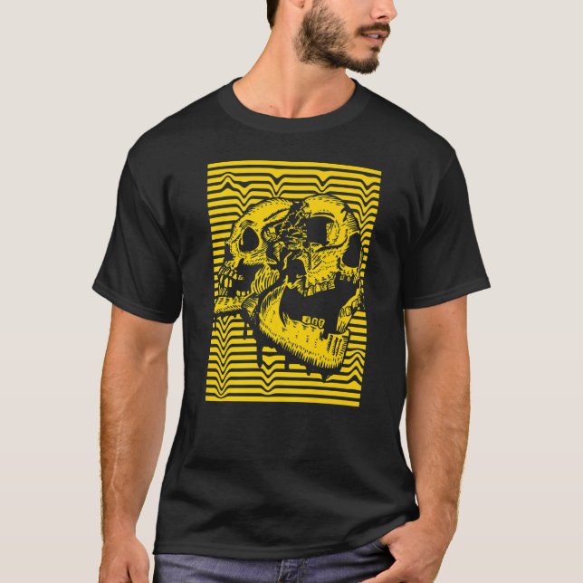Camiseta Calavera calavera Calavera vintage Retro (Anverso)