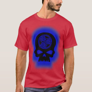 Camiseta Calavera celta azul