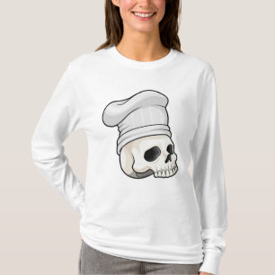 Camiseta Calavera como cocinar con el gorra del chef