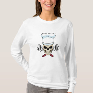 Camiseta Calavera como cocinar con un gorra de cocina