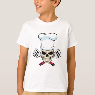 Camiseta Calavera como cocinar con un gorra de cocina
