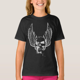 Camiseta Calavera con alas etéreas