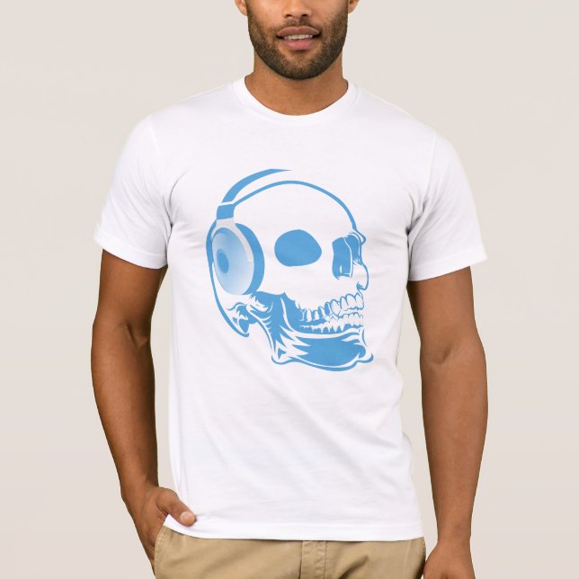 Camiseta Calavera con auriculares (Anverso)