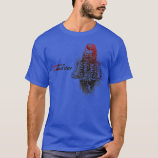 Camiseta Calavera con barba de la mano de la mano diseño cl
