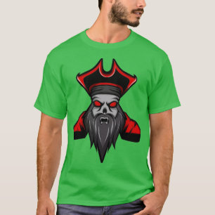Camiseta Calavera con barba Edición Pirata