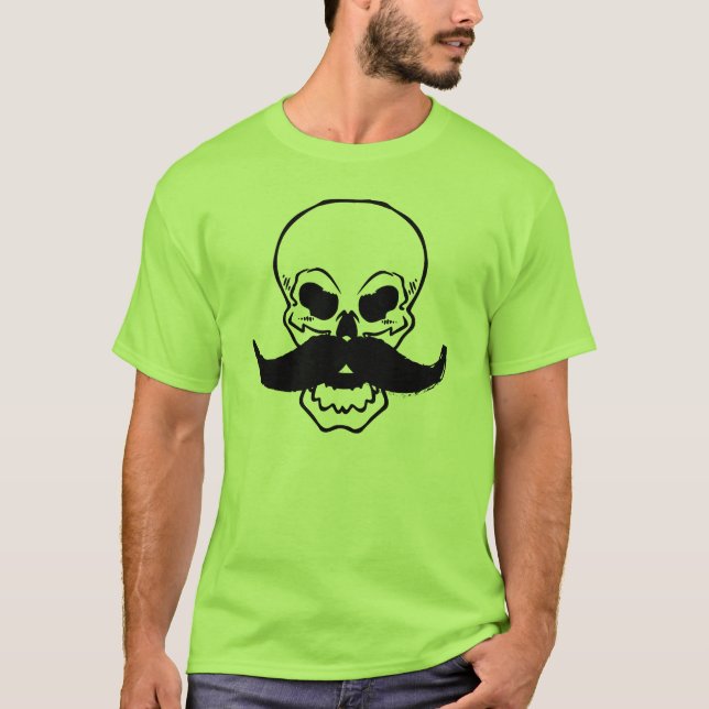 Camiseta Calavera con bigote (Anverso)