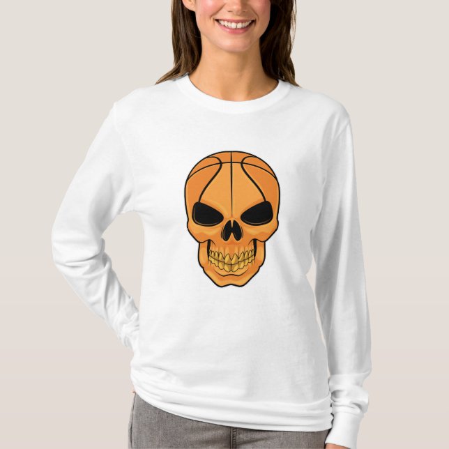 Camiseta Calavera con cabeza de baloncesto (Anverso)