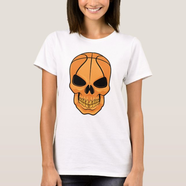 Camiseta Calavera con cabeza de baloncesto (Anverso)