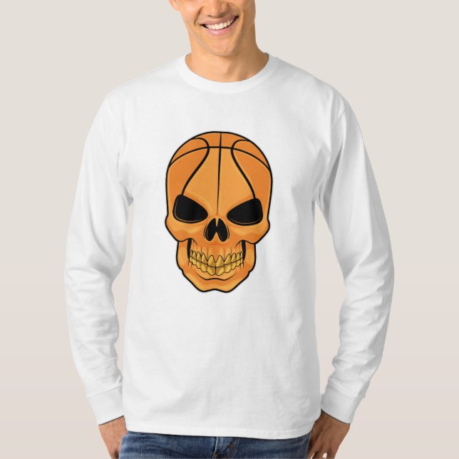 Camiseta Calavera con cabeza de baloncesto (Anverso)