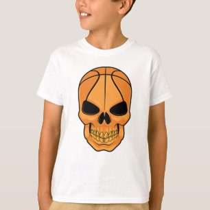 Camiseta Calavera con cabeza de baloncesto