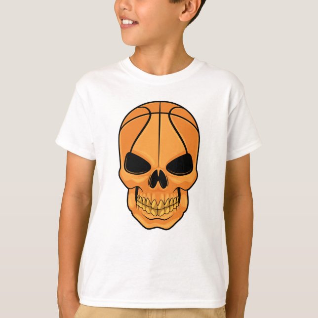 Camiseta Calavera con cabeza de baloncesto (Anverso)