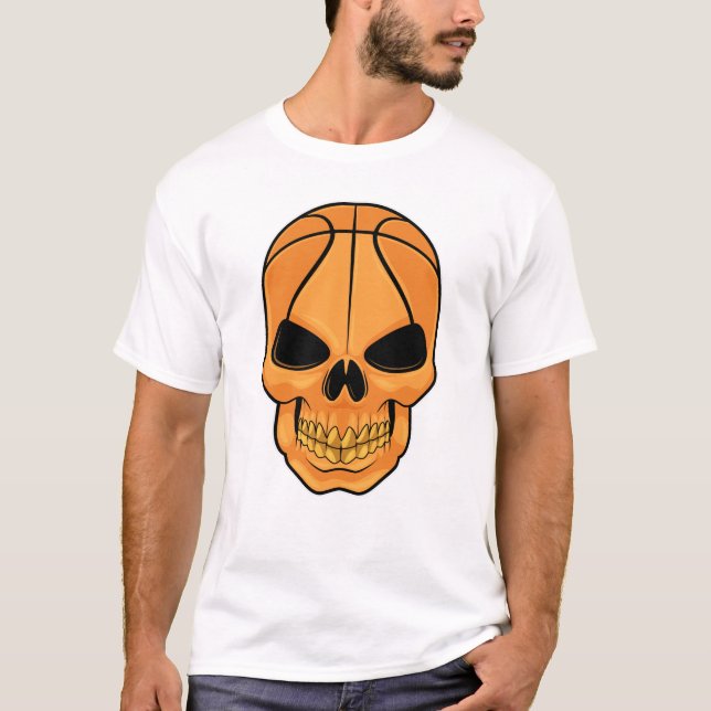 Camiseta Calavera con cabeza de baloncesto (Anverso)