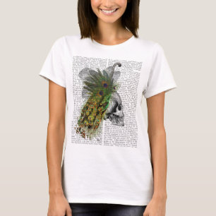 Camiseta Calavera con cabeza de pluma