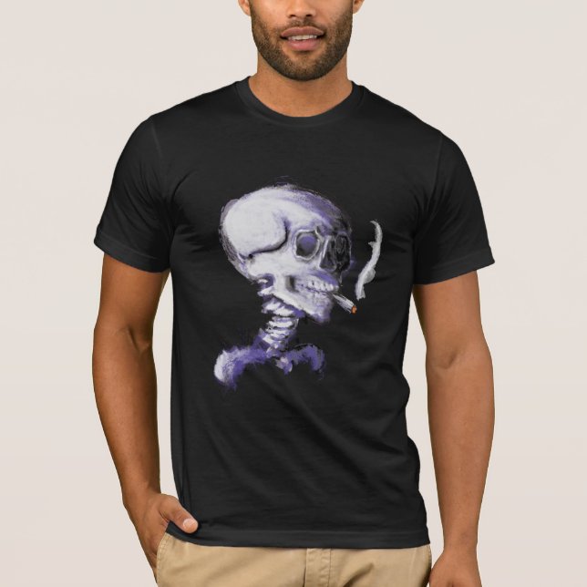 Camiseta - Calavera con cigarrillo (Anverso)