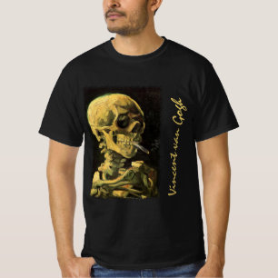 Camiseta Calavera con cigarrillo en llamas por Vincent van