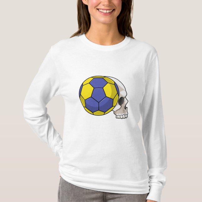 Camiseta Calavera con deportes de balonmano (Anverso)