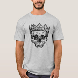 Camiseta Calavera Con Dibujo Gótico De La Corona