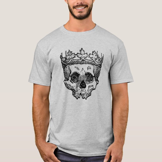 Camiseta Calavera Con Dibujo Gótico De La Corona (Anverso)