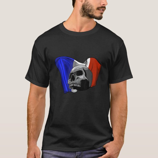 Camiseta Calavera con diseño gráfico de Ilustracion con ban (Anverso)