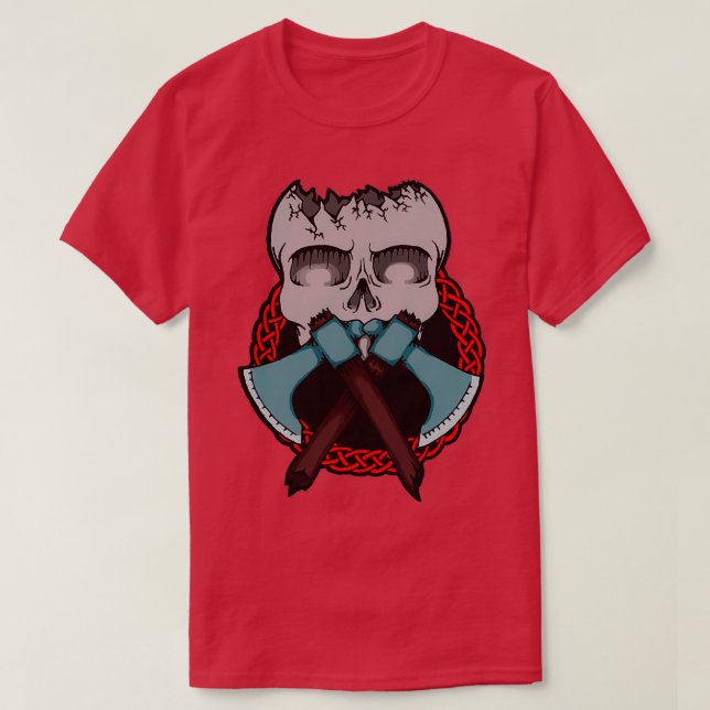 Camiseta Calavera con ejes (Diseño del anverso)