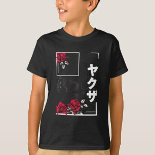 Camiseta Calavera con flores - Diseño de estilo japonés urb