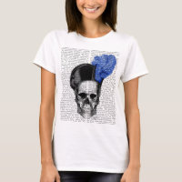 Calavera con Gorra azul