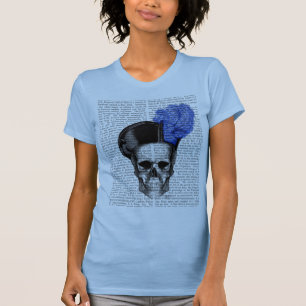 Camiseta Calavera con Gorra azul