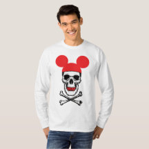 Calavera con gorro de orejas de ratón de dibujos a