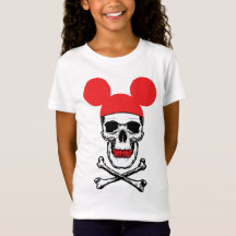 Calavera con gorro de orejas de ratón de dibujos a