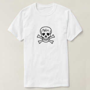 Camiseta Calavera con la palabra Malum
