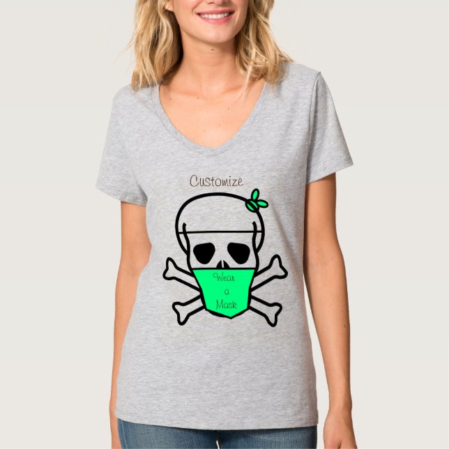 Camiseta Calavera Con Máscara De Máscara Thunder_Cove (Anverso)