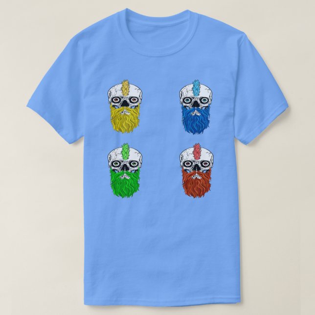 Camiseta Calavera con paquete de Pegatina arcoiris bardo (Diseño del anverso)