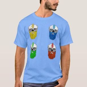 Camiseta Calavera con paquete de Pegatina arcoiris bardo