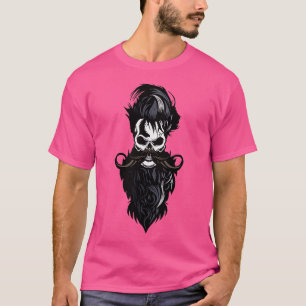 Camiseta Calavera con Pegatina de barba