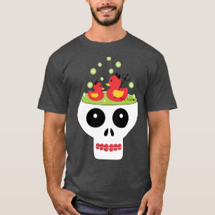 Camiseta Calavera con púas del diablo del caucho