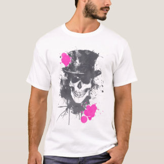 Camiseta Calavera con sombrero superior