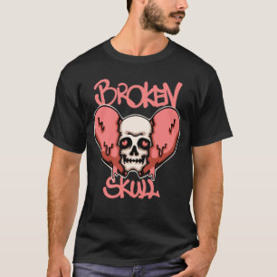 Camiseta Calavera con streetwear roto que gotea 