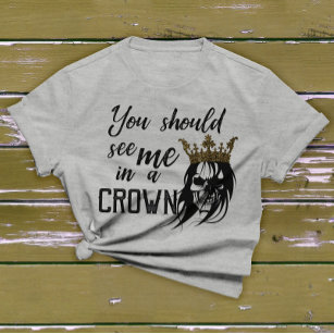 Camiseta Calavera con té gráfico de reina de la corona