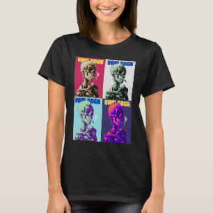 Camiseta Calavera con un estilo emergente de cigarrillos en