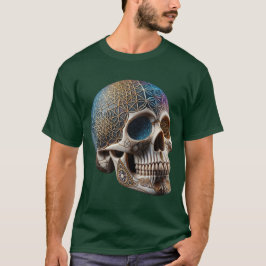 Camiseta Calavera cósmica geométrica