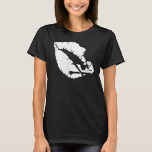 Camiseta Calavera cruzando huesos labra divertidos corazone