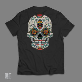 Camiseta Calavera de Amor Azucarado Día de los Muertos