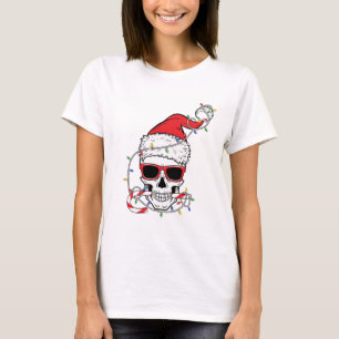 Camiseta Calavera-De-Andamio-De-Navidad