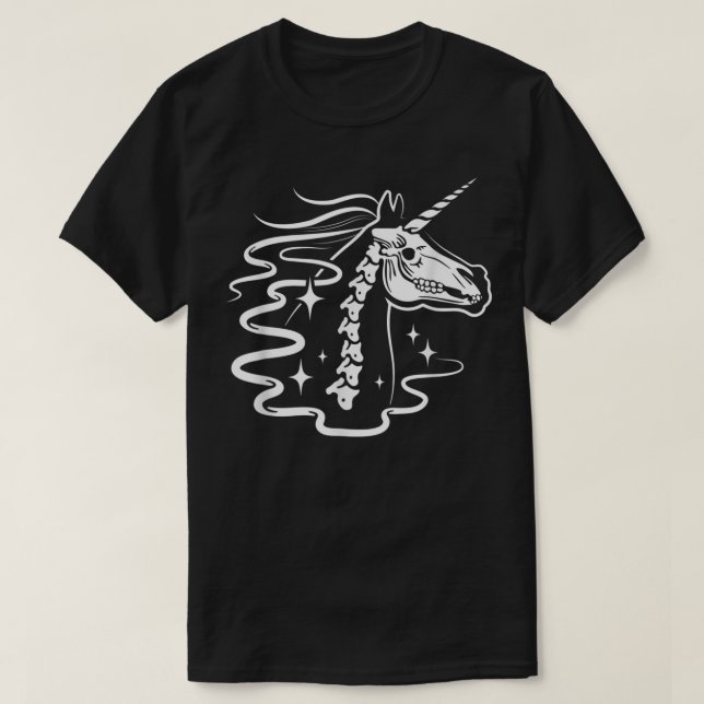 Camiseta Calavera de animal fantasma de unicornio (Diseño del anverso)