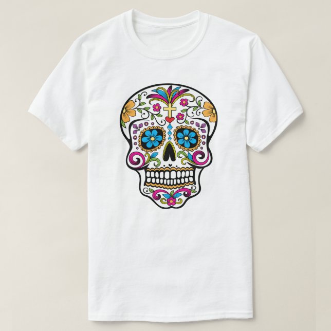 Camiseta Calavera de azúcar (Diseño del anverso)