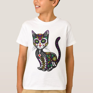 Camiseta Calavera De Azúcar Cato Mexicano Halloween Día Del