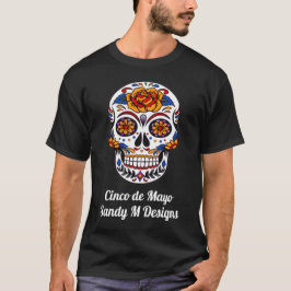 Camiseta Calavera de azúcar Cinco de Mayo Nombre personal U